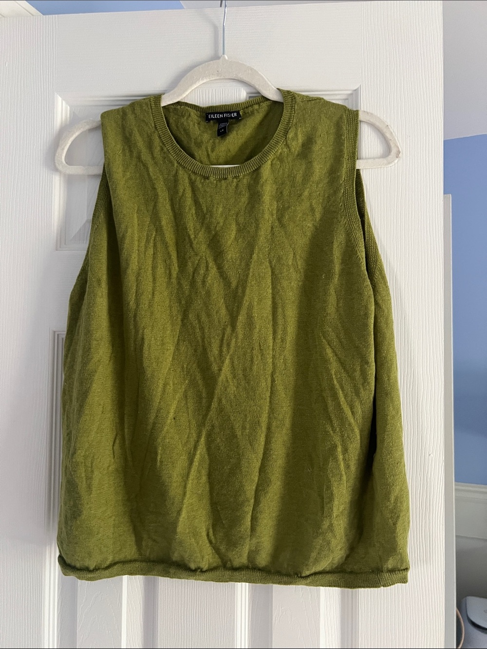 Eileen Fisher Olive Sleeveless Knit tank